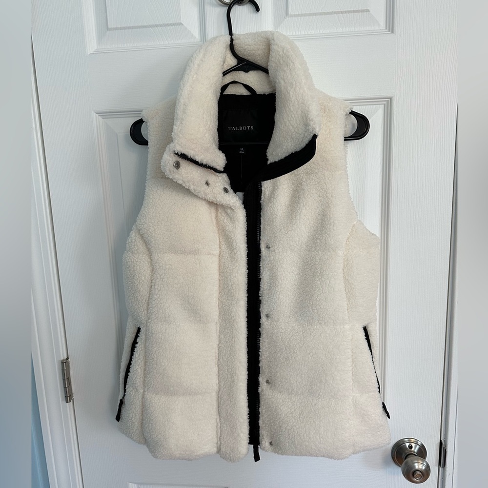 Awesome NEW Talbots Faux Sheepskin Vest!